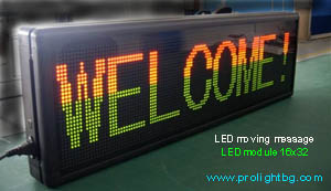 LED moving message